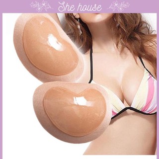 Sét 2 Miếng Đệm Ngực Tim Silicon Nâng Ngực Trống Trôi