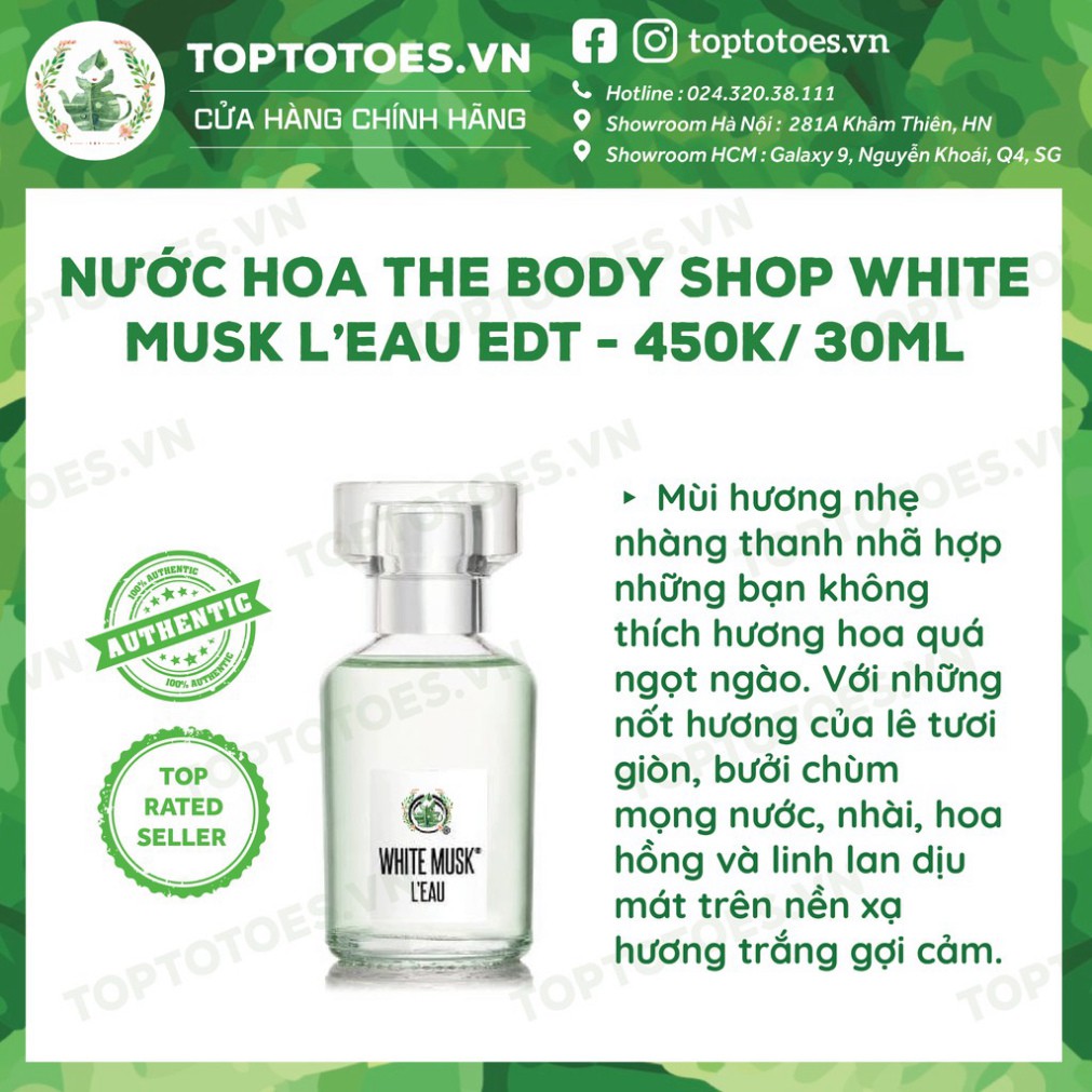 SALE CĂNG Nước hoa The Body Shop White musk/ White musk Flora/ White musk L’eau/ Black musk SALE CĂNG