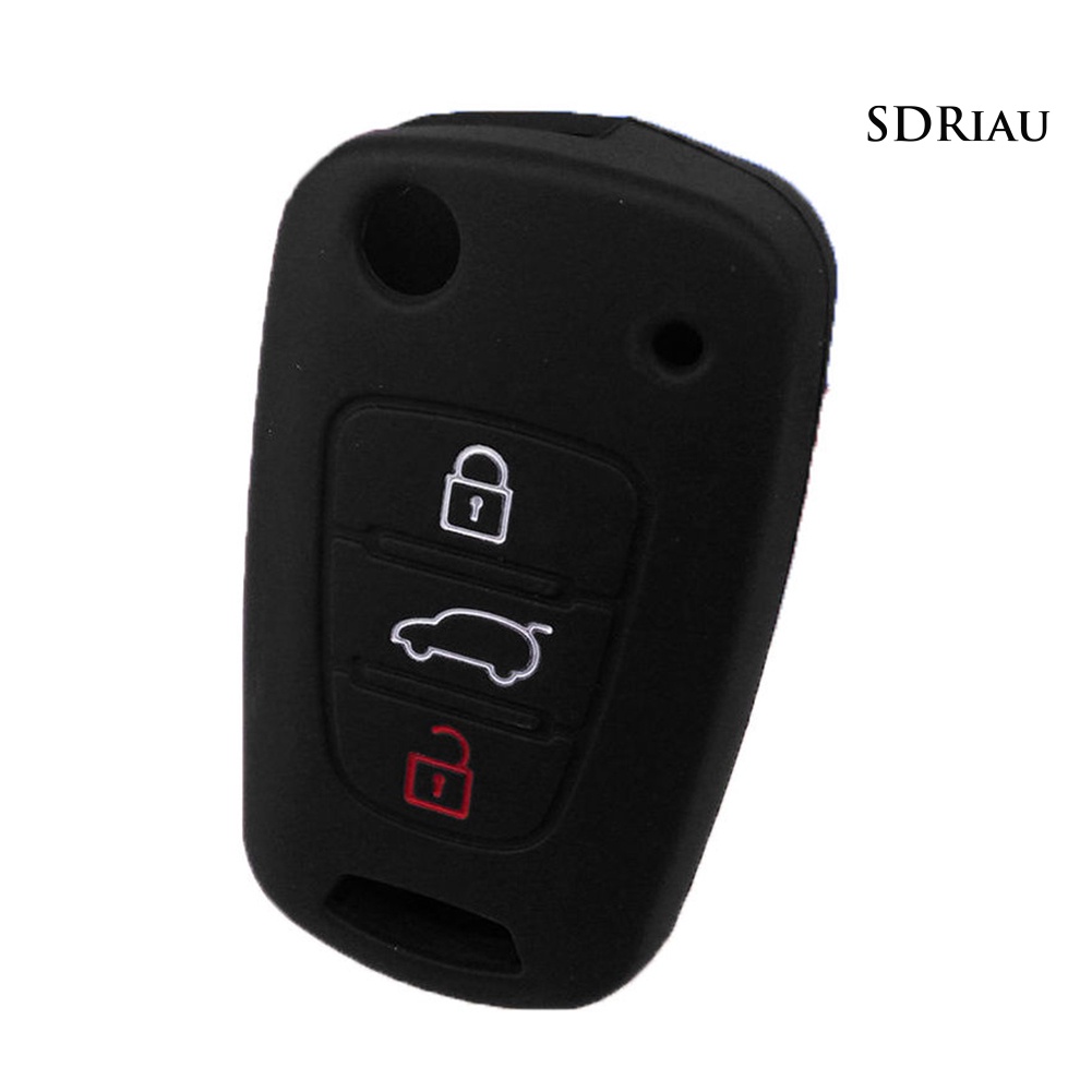 Vỏ Bọc Chìa Khóa 3 Nút Bằng Silicon Cho Hyundai Accent Elantra Sonata I20 I30 Ix35