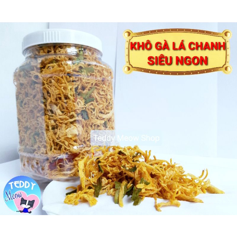 Teddy Meow - Hũ 500gr Khô Gà Lá Chanh loại Đặc Biệt Nhà Làm Thơm Ngon Chất Lượng, sạch sẽ, sấy kỹ, không hóa chất | BigBuy360 - bigbuy360.vn