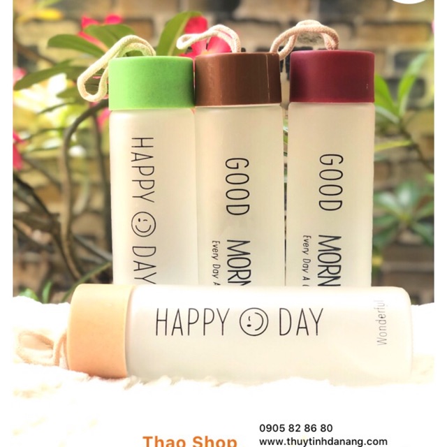 Chai thủy tinh happ day