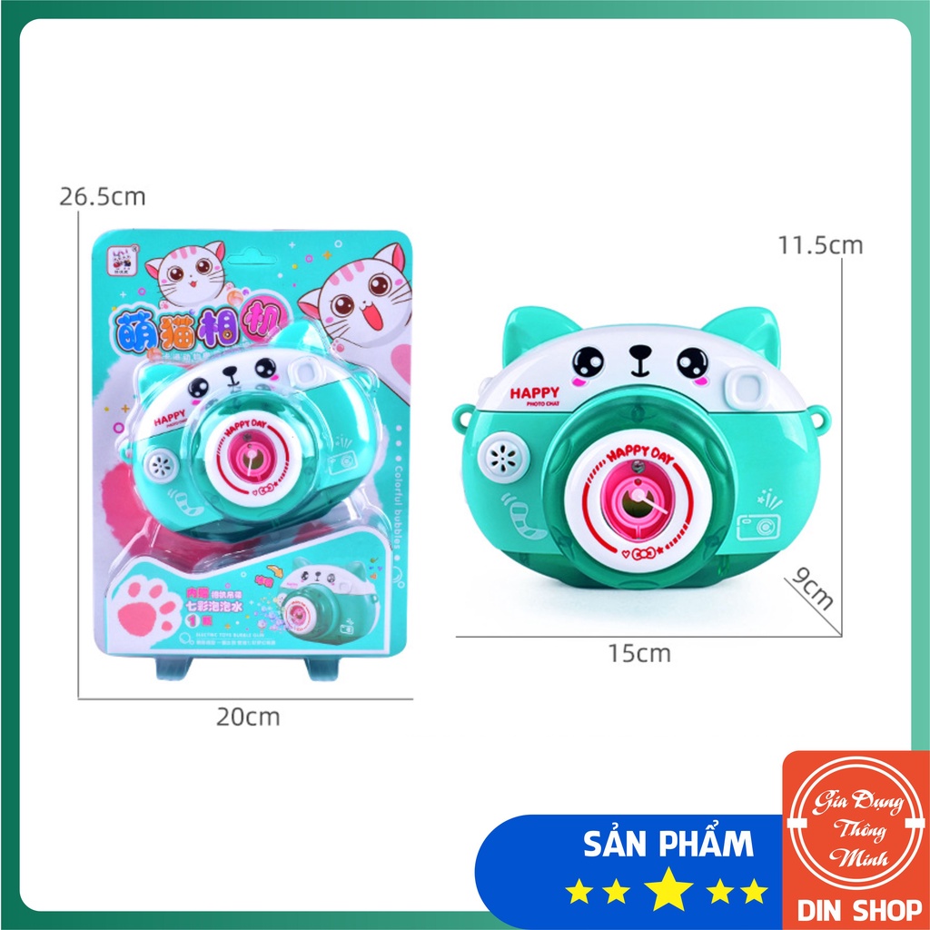 Máy ảnh bong bóng 😻MÈO XINH😻 Máy chụp hình chú mèo dễ thương bắng bong bóng xà phòng dành cho các bé