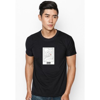 Áo thun ngắn tay unisex Chodole cho cả nam và nữ, chất liệu vải cotton in cotton in hình Map Love Saigon