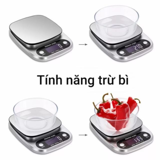 Cân Điện Tử Mini 10kg 1g & 5kg 0.1g Thiết Kế Hợp Kim Thép Độ Chính Xác Cao ( Bảo Hành 1 Năm ) TBE Shop