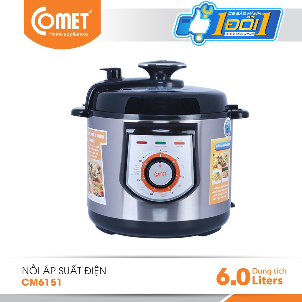 Nồi Áp suất điện 6L Comet CM6151