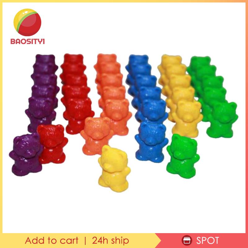 [Baosity1] Bộ 0 Đồ Chơi Đếm Hình Gấu Bằng Nhựa Nhiều Màu Sắc