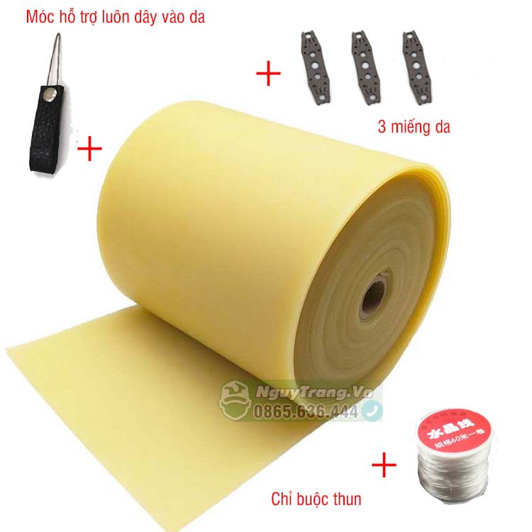 Cao su tấm sử dụng làm dây dẹt ná cao su bán theo mét tặng kèm da và que rút