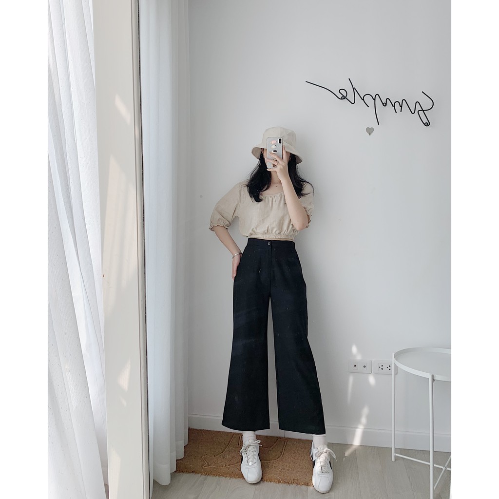 quần ống rộng dài cạp cúc TKQ22 1994closet | BigBuy360 - bigbuy360.vn