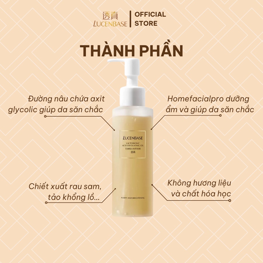 Gel tẩy da chết lucenbase 150g