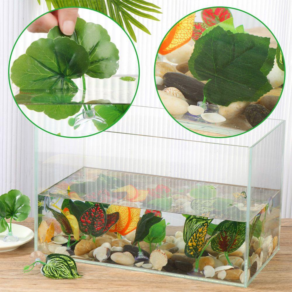 Lá Cây Nhân Tạo Trang Trí Bể Cá