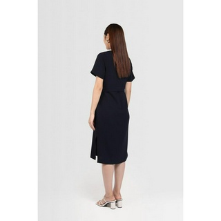 Đầm Suông Thắt Eo E.studio Lụa Cát (*Navy)