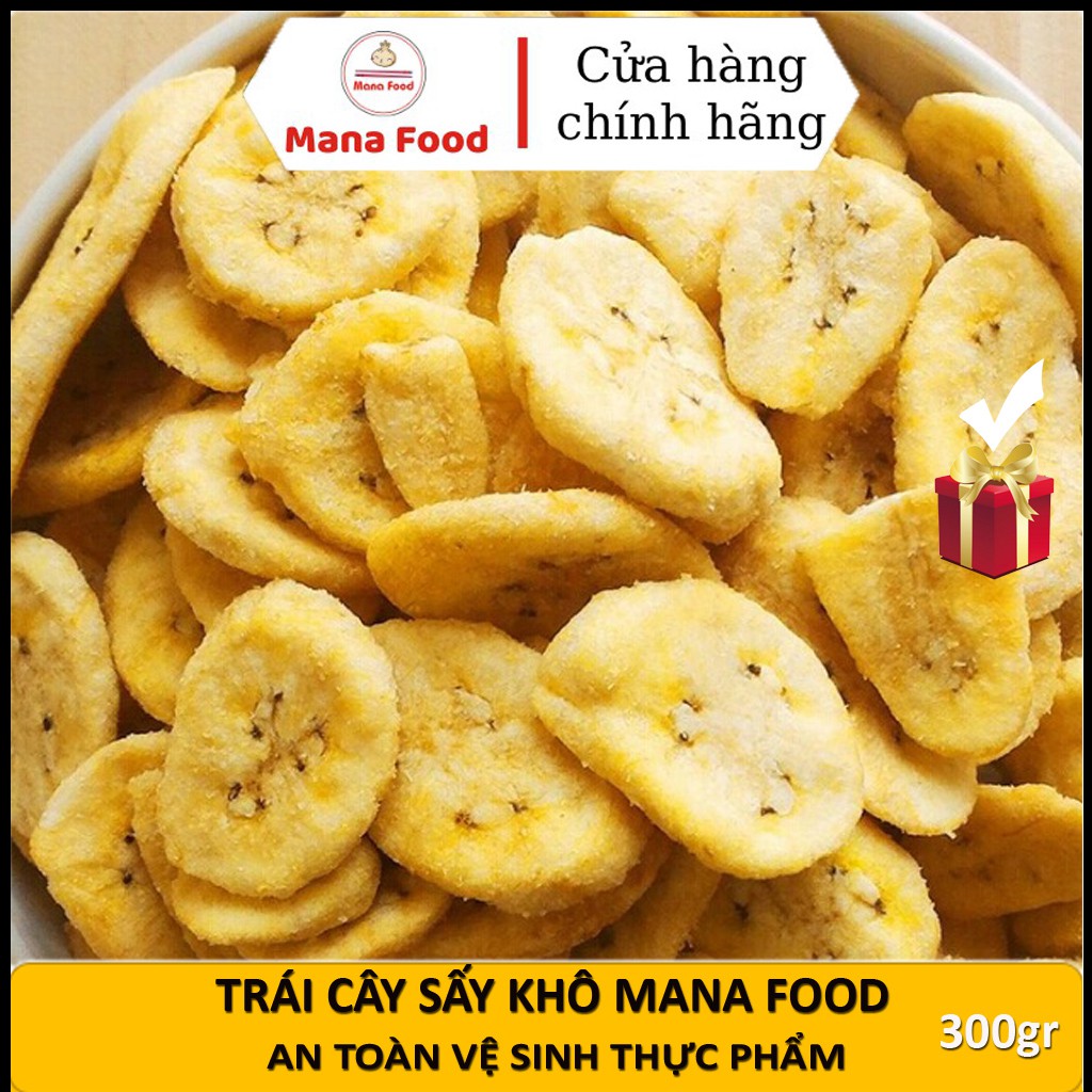 Trái Cây Sấy Khô Thập Cẩm Mana Food 300g - Hoa Quả Sấy ManaFood ATVSTP Khoai Môn Vàng Tím, Cà Rốt. Khổ Qua, Mít, Chuối