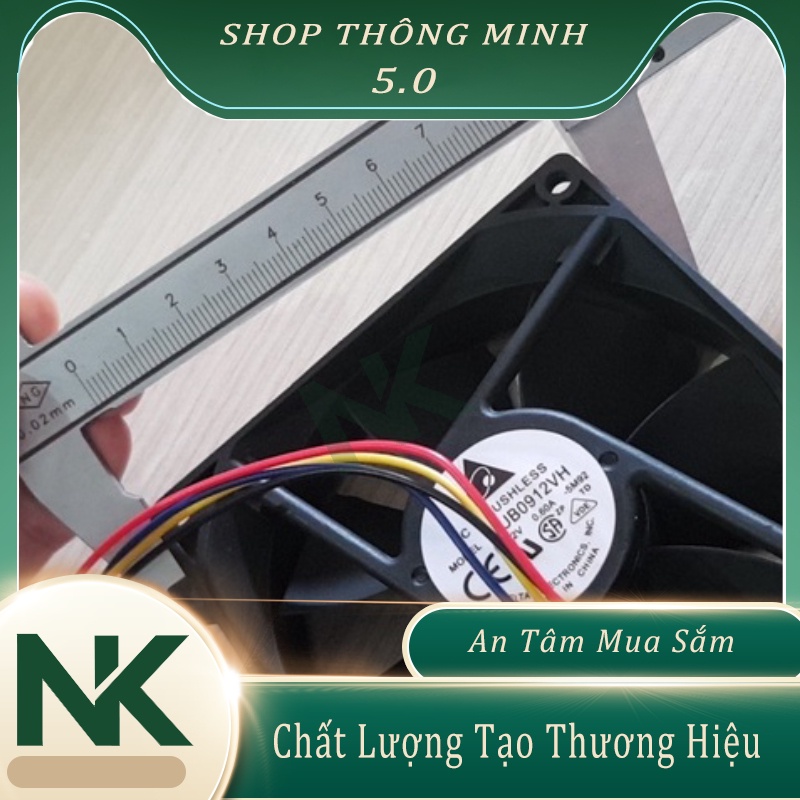 Quạt tản nhiệt máy tính 12V 0.6A 4 Pin 9x9x2.5CM Quạt 4000RPM Delta AUB0912VH