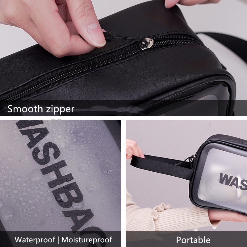 với tay cầm Túi Đựng Mỹ Phẩm / Đồ Trang Điểm Du Lịch Chống Thấm Nước Washbag Trong suốt