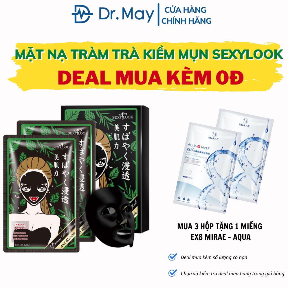 Mặt Nạ Tràm Trà SEXYLOOK Kiểm Soát Dầu và Mụn (Hộp 5 Miếng × 28ml)