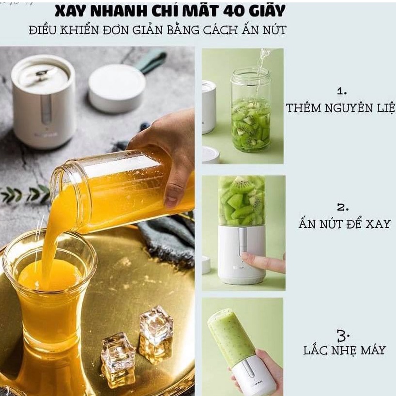 Máy xay sinh tố cầm tay LLJ-D04L1(BL-B35V1) mini đa năng bear bản quốc tế