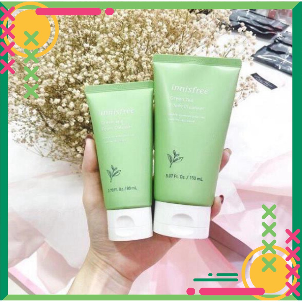 [FREESHIP_Hàng Thái Lan] [80ml] Sữa rửa mặt trà xanh Innisfree Green Tea Cleansing Foam