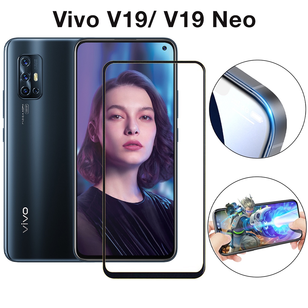 Kính cường Lực Vivo V19 V19 Neo full màn cao cấp chống trầy xước màn tặng kèm khăn lau màn hình Kính [9D]