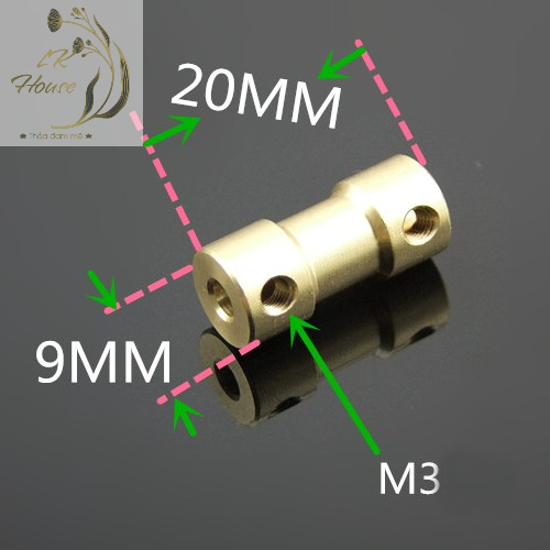 Khớp nối đầu ống nối chuyển đổi trục động cơ 2-6mm bằng đồng