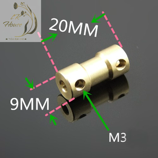Khớp nối đầu ống nối chuyển đổi trục động cơ 2-6mm bằng đồng