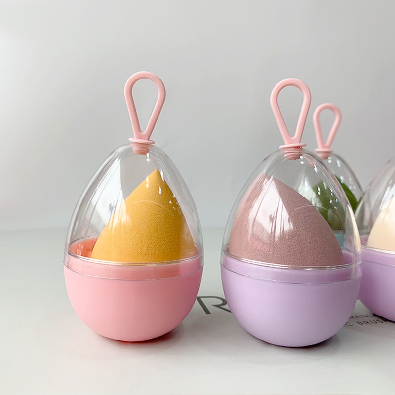 Hộp Đựng Mút Trang Điểm Hình Quả Trứng Chống Mốc Thoáng Khí Tiện Dụng