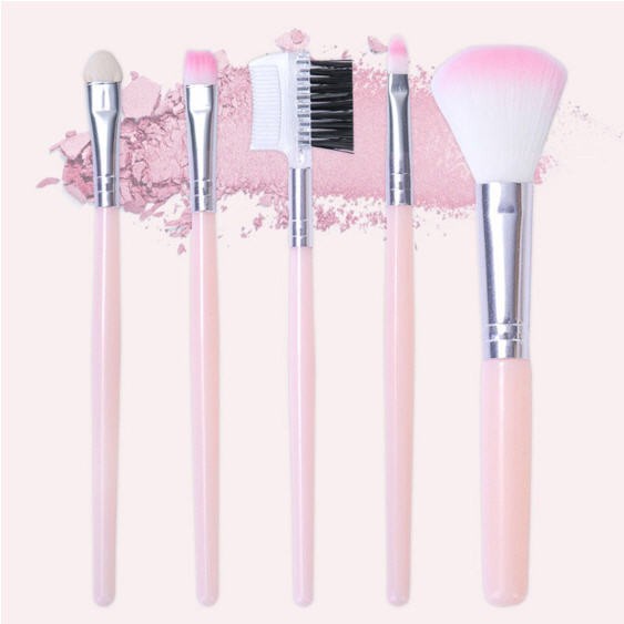 Bộ 5 Cọ Makeup Trang Điểm Hồng Xinh Xắn Cho Các Bạn Gái 1261 SIÊU RẺ VP88