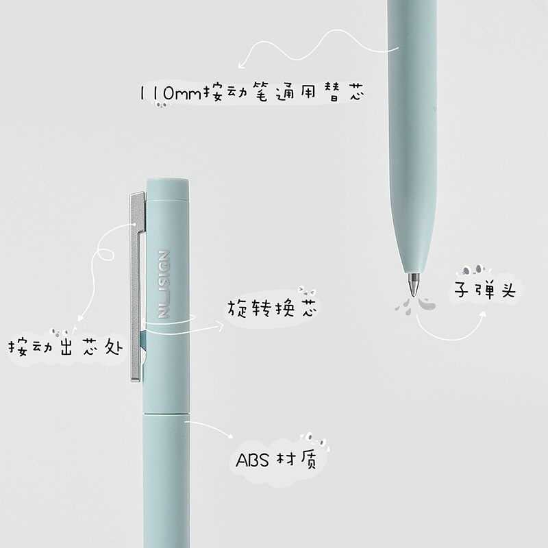 Bút bi mực đen có thể thu gọn ngòi bút 0.5mm