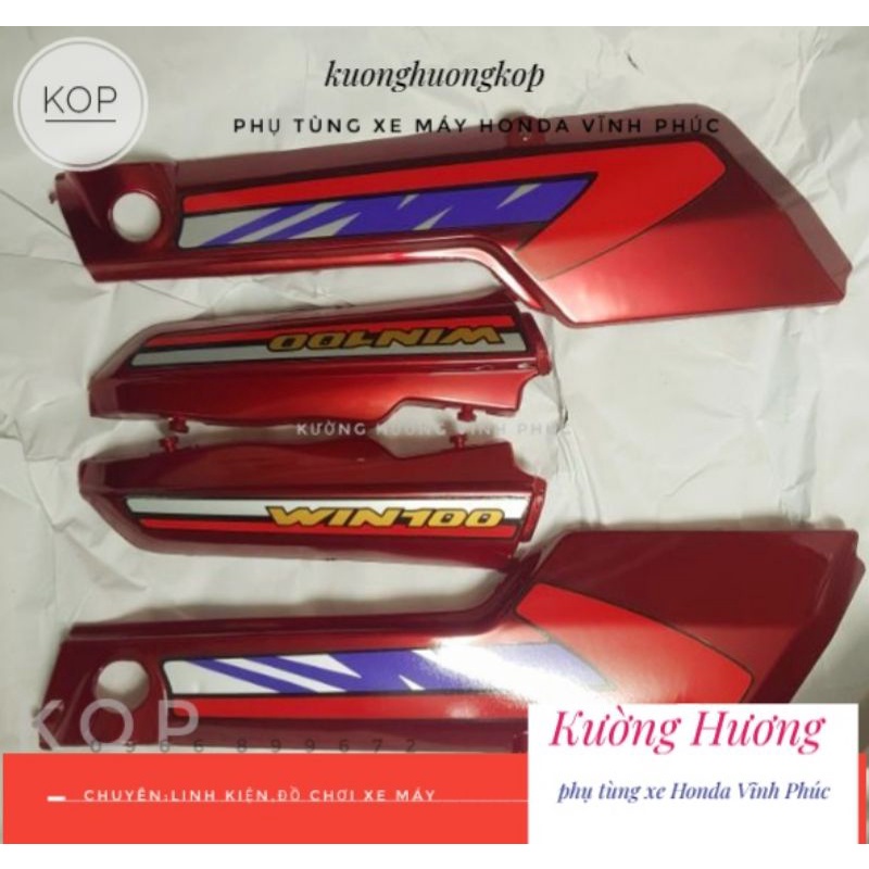 ốp sườn xe win đỏ sẵn tem hoặc không tem 95 đến 97 ( tùy khách chọn phân loại) dàn áo win đỏ, loại tem win 100 bóng đẹp
