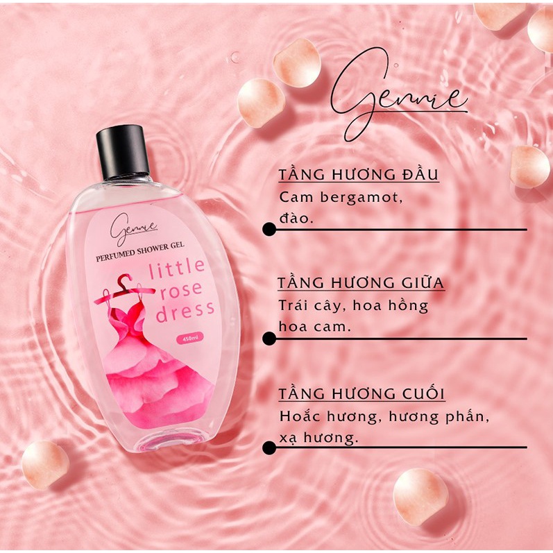 Sữa Tắm Dưỡng Ẩm, Hương Nước Hoa Gennie Perfumed Shower Gel 450ml