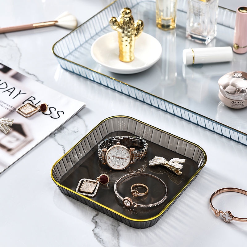 Khay đựng trà hình chữ nhật phong cách Bắc Âu đơn giản sang trọng