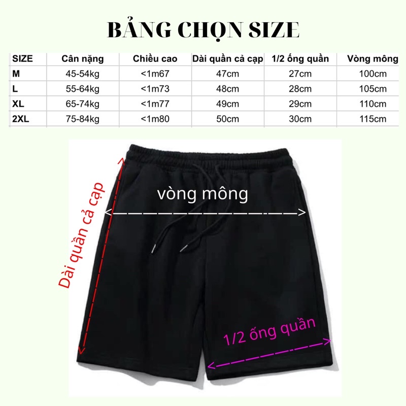Quần đùi nam Basic chất liệu cotton da cá xịn, mềm mịn, thoáng mát. SUMO Underwear -  quần short unisex.