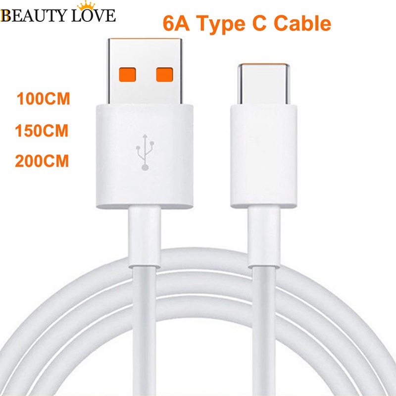 Dây Cáp Sạc Nhanh Loại C 0.3M / 1M / 1.5M / 2M 6A