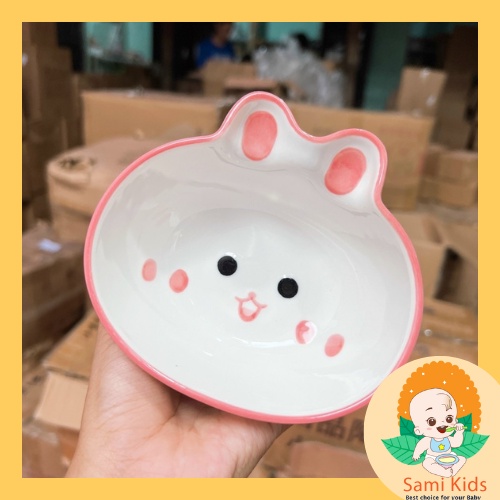 Bát sứ ăn dặm gà vịt dung tích 200ml cho bé, tô chén gốm sứ ăn cơm cho trẻ em SAMI KIDS