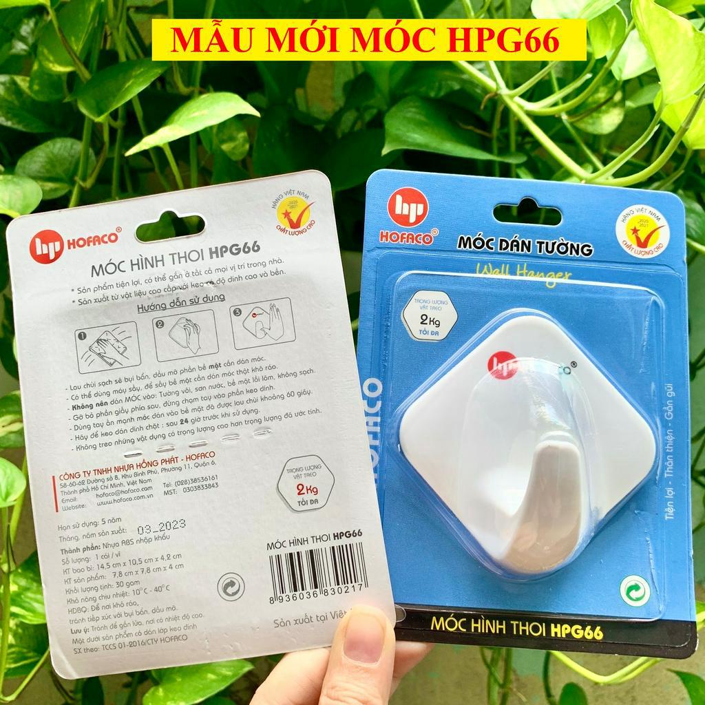 Móc hình thoi HPG66 Hồng Phát - Móc dán tường Hofaco tiện lợi