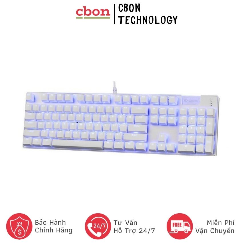 Bàn phím cơ E-DRA EK312 -CBon Technology- CB007 Hàng Chính Hãng Giá Tốt, Bảo Hành 24 Tháng, Bền Đẹp