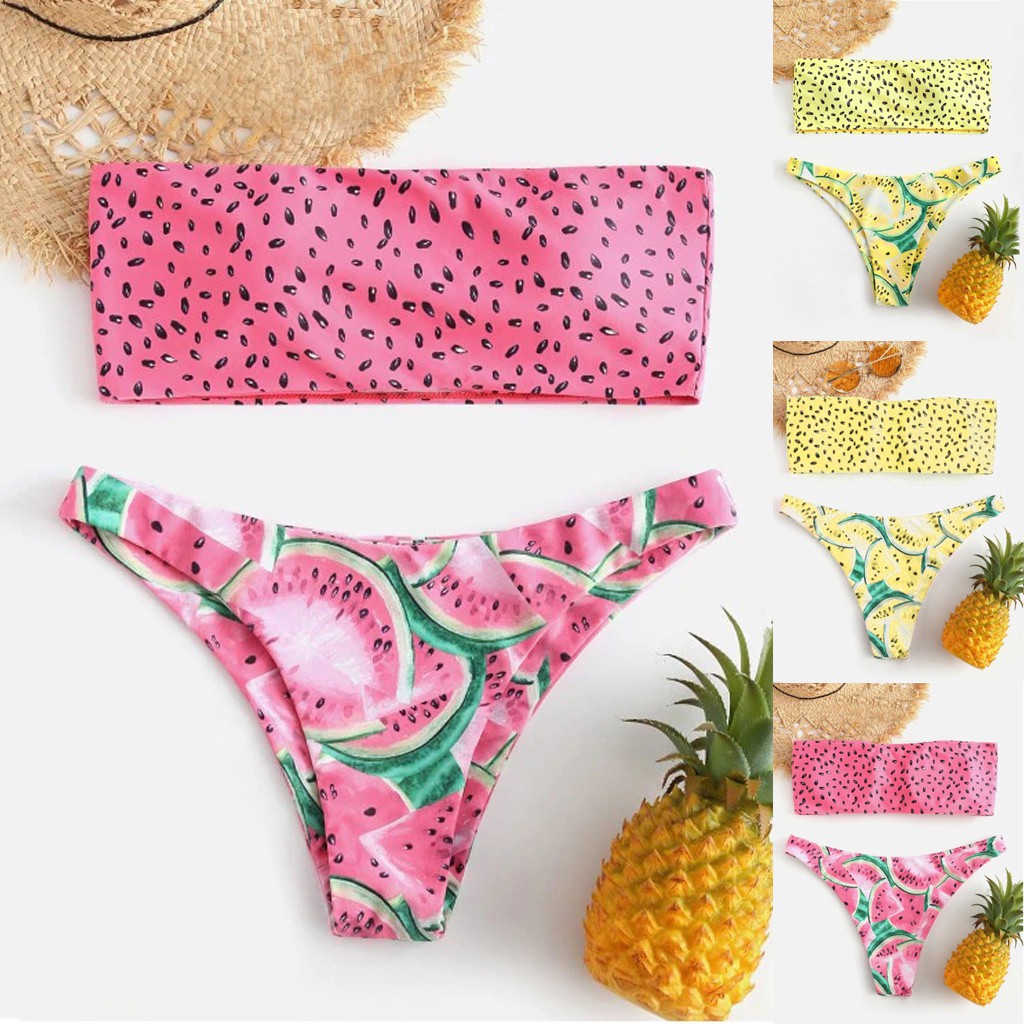 Bộ Bikini 2 mảnh áo ống nâng ngực cho nữ