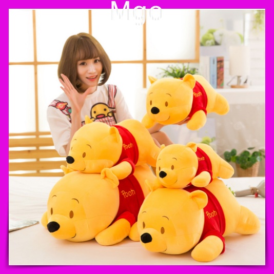 Gối Ôm Gấu Bông Dáng Dài Mềm Mại Hình Hoạt Hình Gấu POOH DISNEY Nằm Ngộ Nghĩnh Đáng Yêu Cao Cấp 50Cm