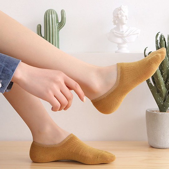 Tất vớ nam nữ cổ ngắn SÉT 10 ĐÔI chất liệu cotton khửi mùi chống hôi chân cao cấp YUDA tất nữ hàn quốc