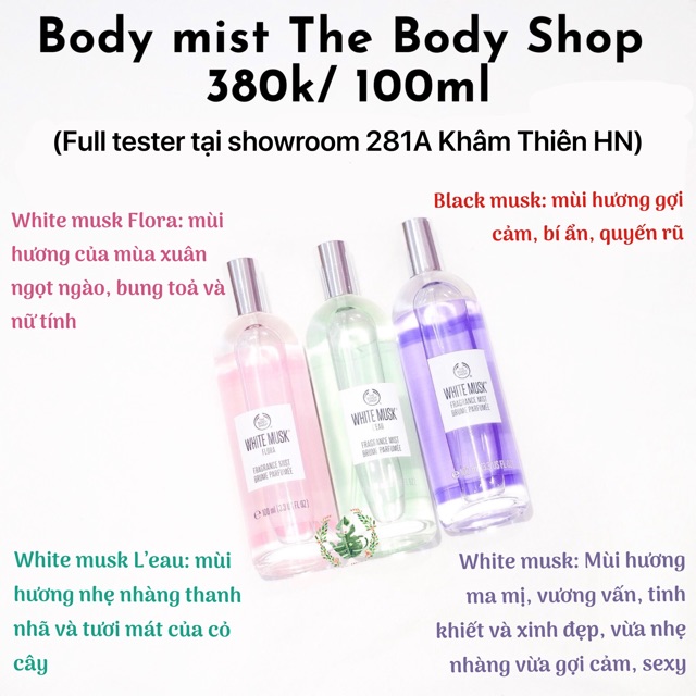 [Mã COS2704 giảm 8% đơn 250K] Xịt thơm cơ thể BODY FRAGRANCE MIST THE BODY SHOP | BigBuy360 - bigbuy360.vn