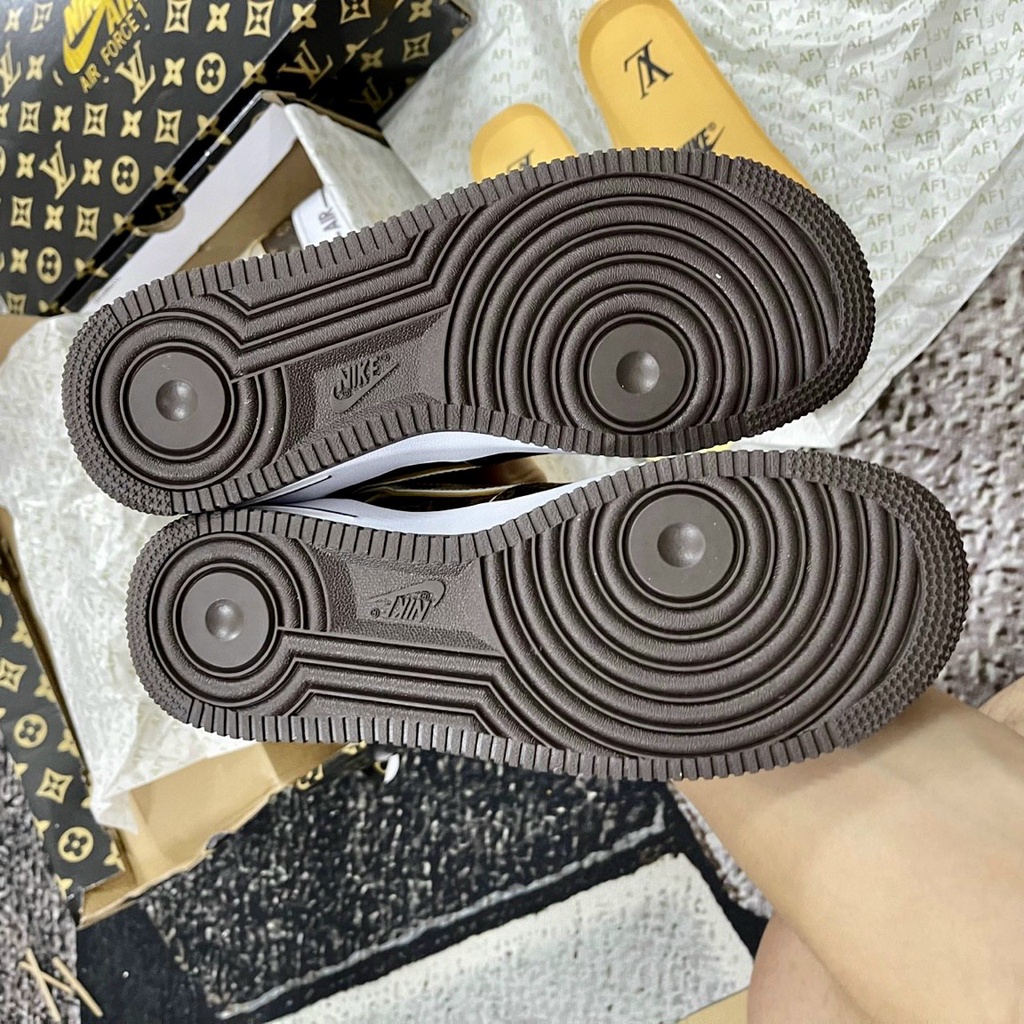 Giày Nike_Air Force 1 Nam Nữ, Giày AF1 LV nâu cao cấp Hàng Đẹp Full Box Đủ Size 36_43  nam và nữ