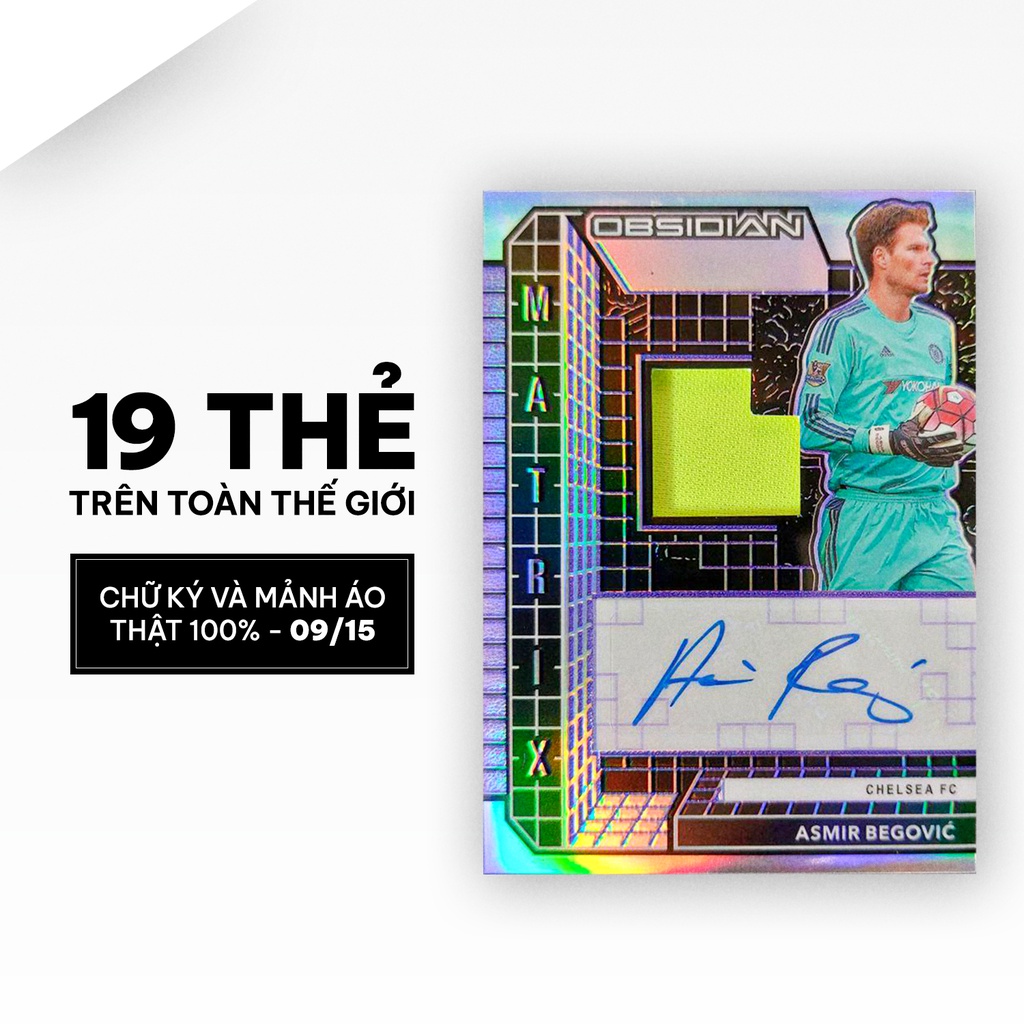 Thẻ chữ ký bóng đá Asmir Begovic - Panini Obsidian 2020-21 | Thẻ cầu thủ bóng đá chính hãng | The Lucky Cards