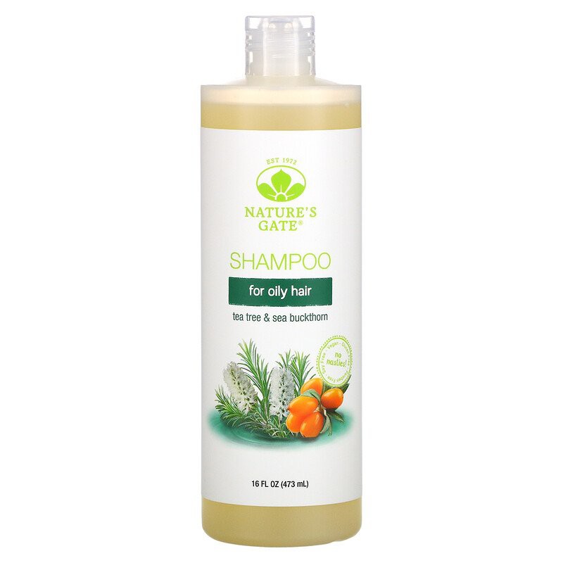 Dầu gội Nature's Gate, Tea Tree & Sea Buckthorn Shampoo for Oily Hair, 16 fl oz (473 ml)