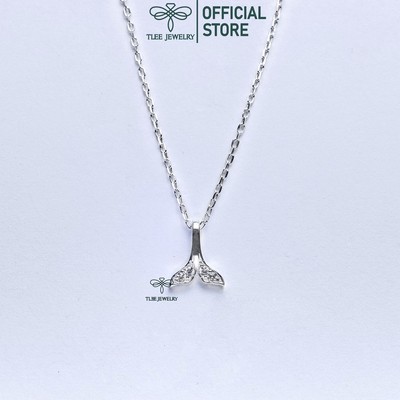 Dây chuyền bạc nữ TLEE mặt đuôi cá nạm đá nhỏ xinh TLEE JEWELRY D0170