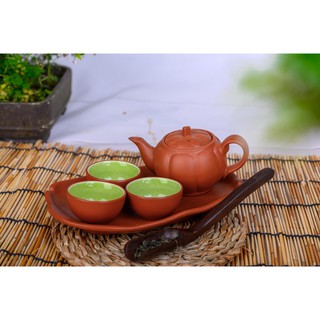 Âm chén tử sa tam ẩm Bát Tràng, bộ ấm chén pha trà, độc ẩm gôm sứ Bát Tràng