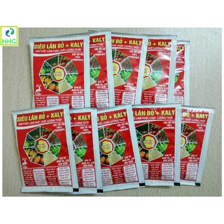 Combo 10 gói siêu lân đỏ + kaly siêu ra rễ, chống thối rễ, mập bông, đều bông, bông to, đẹp lá gói 22ml