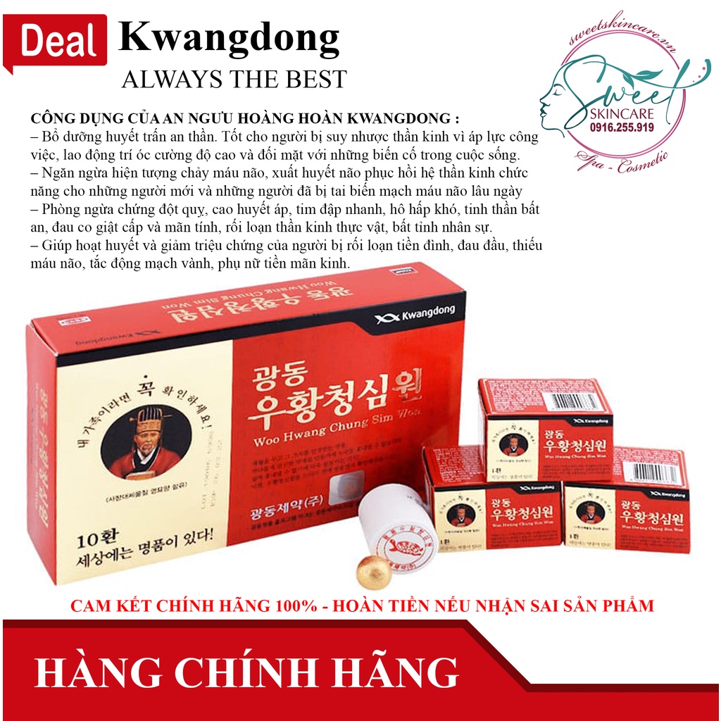 An Cung Ngưu Hoàng Hoàn Kwangdong phòng chống đột quỵ Hàn Quốc