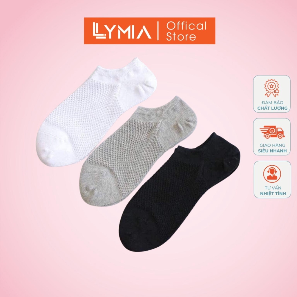 Combo 10 đôi tất vớ lưới nam thông hơi CỔ NGẮN