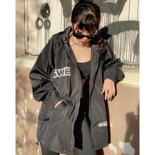 ( Ảnh Thật ) Áo khoác dù Swe chất dù cao cấp 2 lớp form rộng Unisex Nam nữ Couple đều mặc được - Áo khoác gió HL