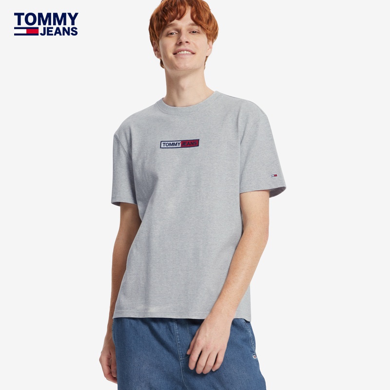 Áo Thun cotton Cổ Tròn Ngắn Tay In Chữ Tommy Thời Trang Thu Xuân Dành Cho Nam DM0DM0821