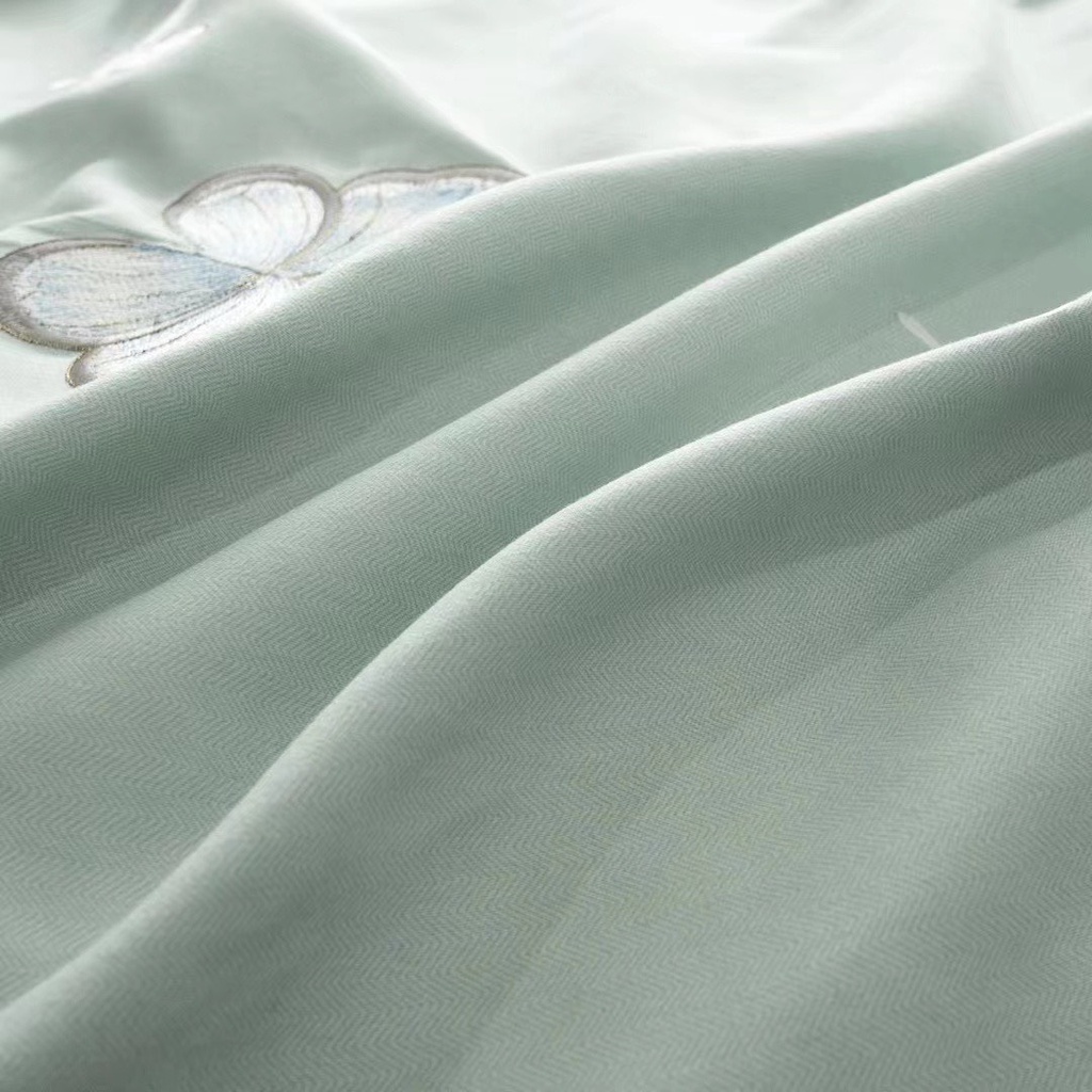 Bộ chăn ga gối Cotton Butterlly thêu họa tiết bướm sang trọng, chất cotton 100% nhập khẩu cao cấp thoáng mát-Bông.Decor